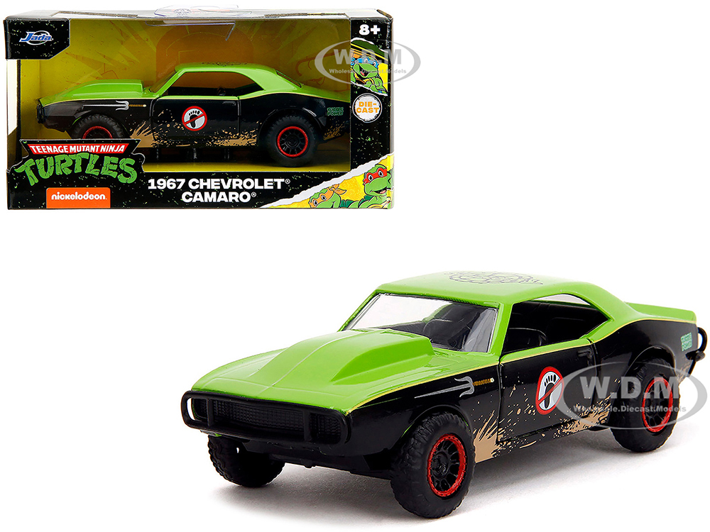 1967 Chevrolet Camaro Teenage Mutant Ninja Turtles Black and Green (Dirty) Hollywood Rides Series 1/32 Diecast Model Car by Jada