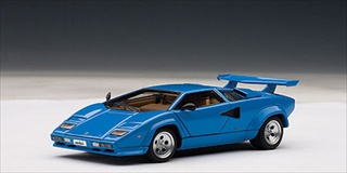 Lamborghini Countach 5000 S Blue 1/43 Diecast Model Car by Autoart