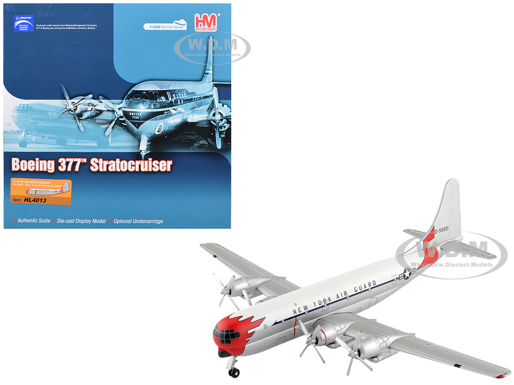 Boeing 377 C-97A Stratofreighter Transport Aircraft 49-2601 New York Air National Guard United States Air Force Airliner Series 1/200 Diecast Model by Hobby Master