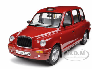 1998 TX1 London Taxi Cab Targa Red 1/18 Diecast Model Car by Sunstar