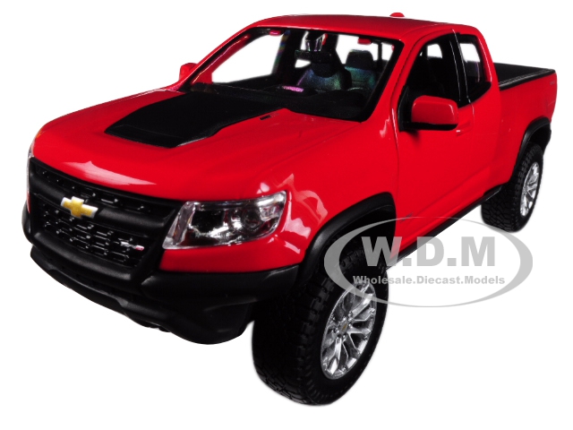 2017 Chevrolet Colorado Zr2 Pickup Truck Red 1/27 Diecast Model Car By Maisto