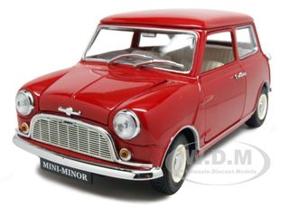 Morris Mini Minor Red 50th Anniversary 1/18 Diecast Model Car by Kyosho
