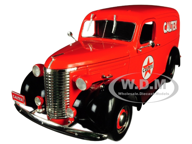 1939 Chevrolet Panel Truck "caltex" Red Running On Empty Series 1/24 Diecast Model Car By Greenlight