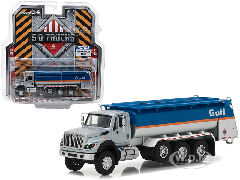 2018 International WorkStar Gulf Oil Tanker Truck S.D. Trucks Series 4 1/64 Diecast Model By Greenlight