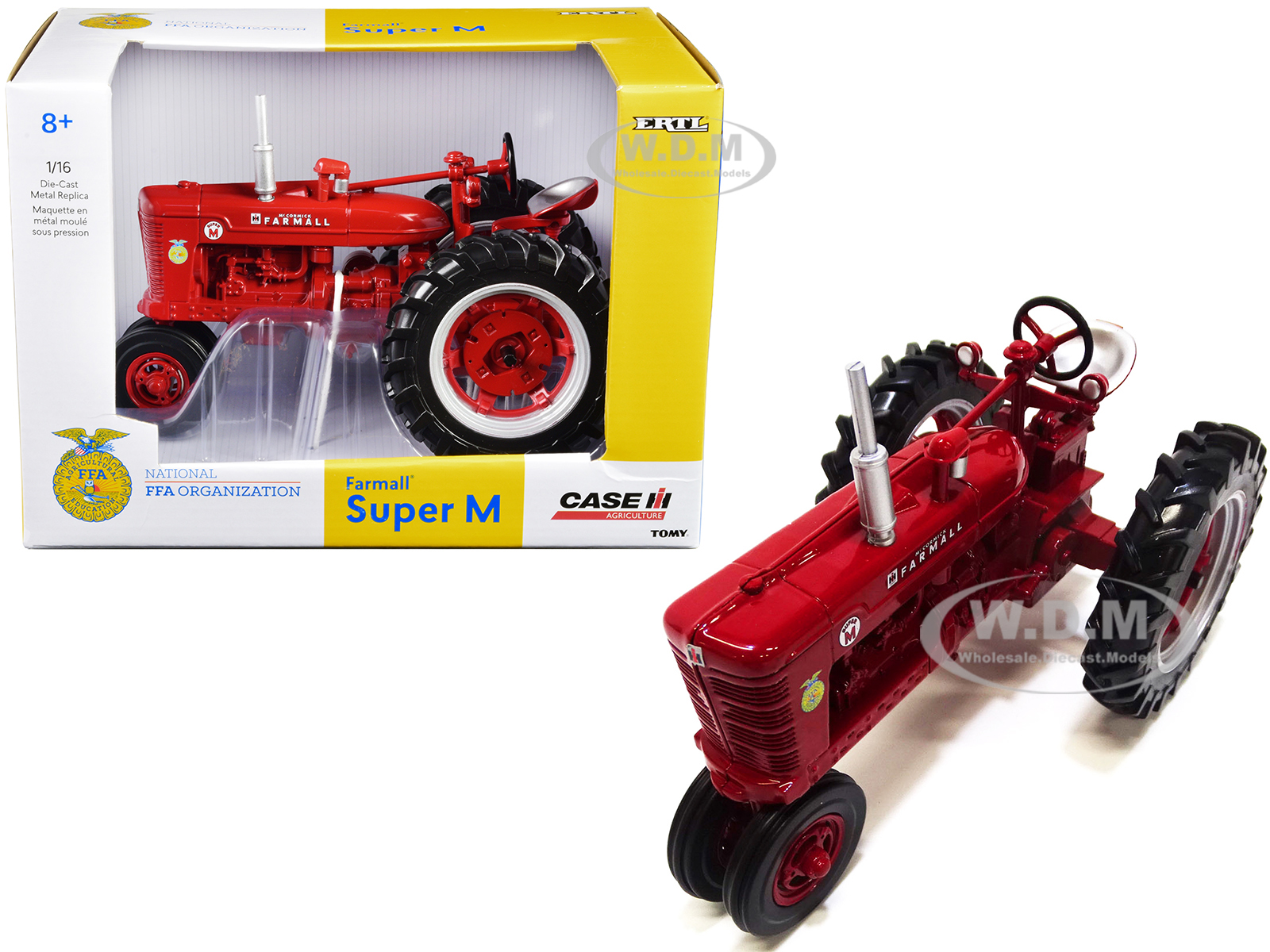 Farmall Super M Narrow Front Tractor Red National FFA Organization Case IH Agriculture Series 1/16 Diecast Model By ERTL TOMY