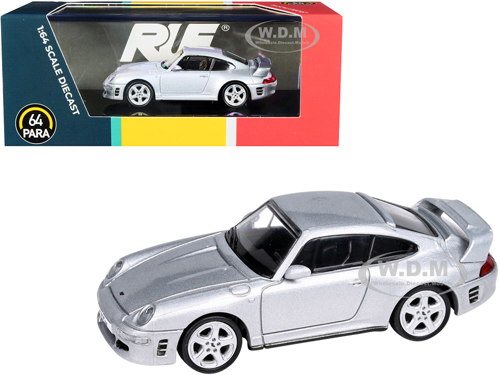 RUF CTR2 Silver Metallic 1/64 Diecast Model Car by Paragon Models