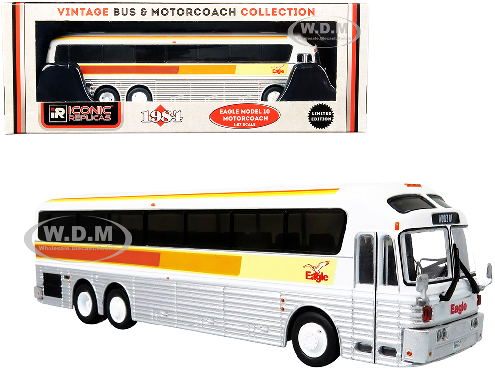 1984 Eagle Model 10 Motorcoach Bus "Corporate" "Vintage Bus &amp; Motorcoach Collection" 1/87 (HO) Diecast Model by Iconic Replicas