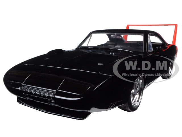 Image of 1969 Dodge Charger Daytona Black 1/24 Diecast Model Car by Jada