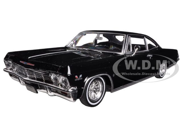 Image of 1965 Chevrolet Impala Black Low Rider 1/24 Diecast Model Car by Welly