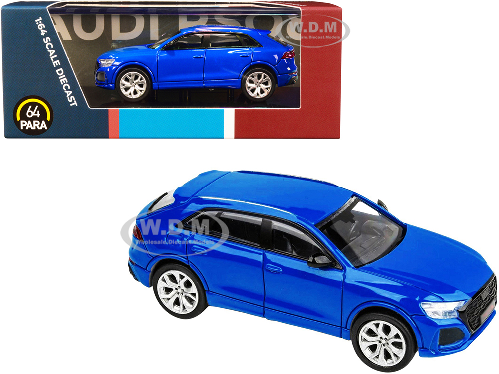 Audi RS Q8 Turbo Blue 1/64 Diecast Model Car by Paragon Models