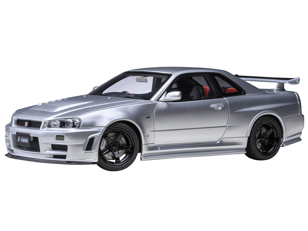Nissan Nismo R34 GT-R Z-TUNE RHD (Right Hand Drive) Silver Metallic 1/18 Model Car by Autoart