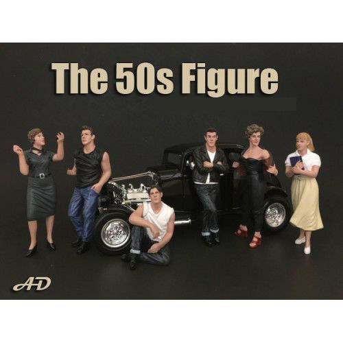 50s Style 6 Piece Figure Set For 1/24 Scale Models By American Diorama