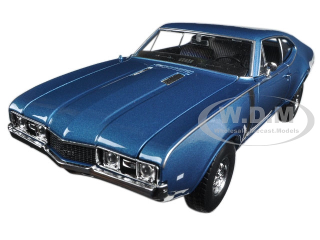 1968 Oldsmobile 442 Blue 1/24 Diecast Model Car By Welly