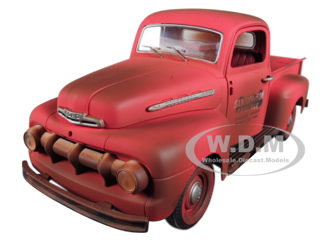 1952 Ford F-1 Pickup Truck Red "sanford & Son" (1972-1977) Tv Series 1/18 Diecast Model Car By Greenlight