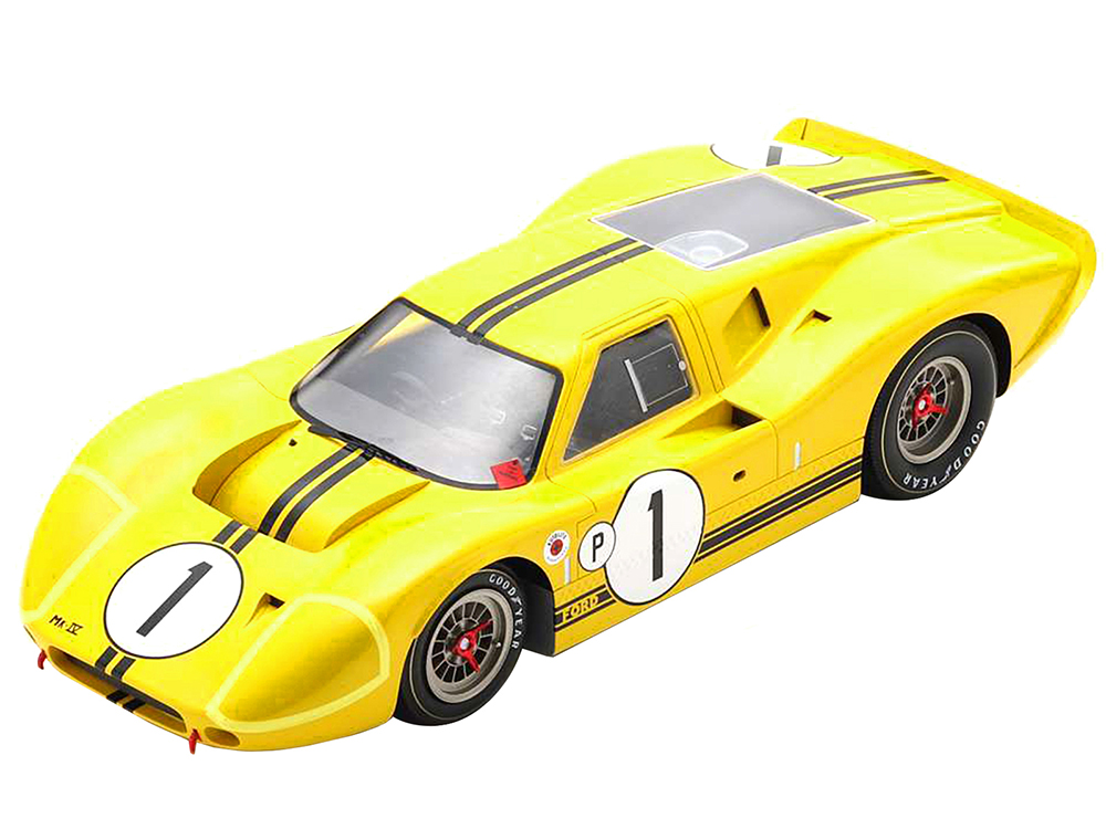 Ford GT40 Mk IV 1 Mario Andretti - Bruce McLaren Winner "Sebring 12 Hours" (1967) with Acrylic Display Case 1/18 Model Car by Spark