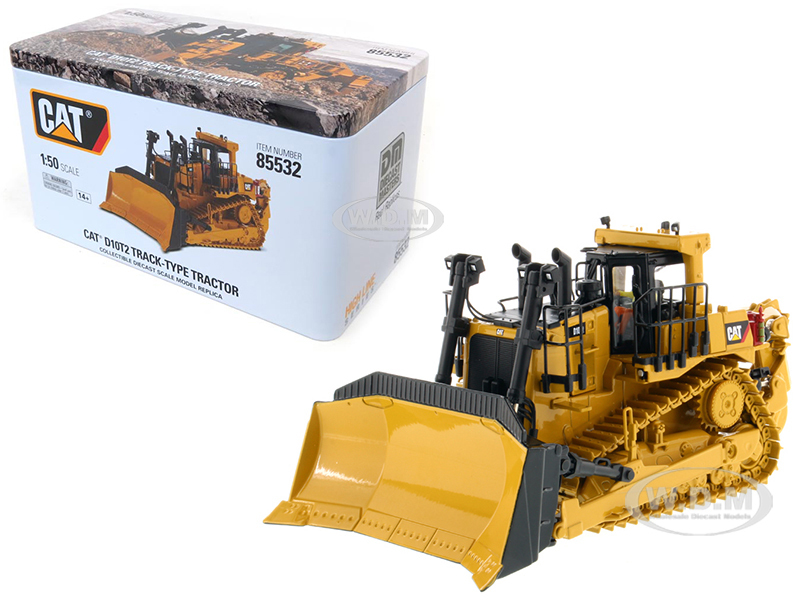 CAT Caterpillar D10T2 Track Type Tractor Dozer with Operator High Line Series 1/50 Diecast Model by Diecast Masters