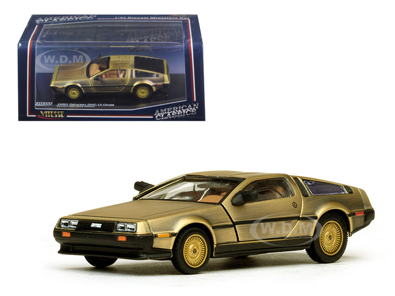 Delorean Dmc 12 Coupe Gold 1/43 Diecast Model Car By Vitesse