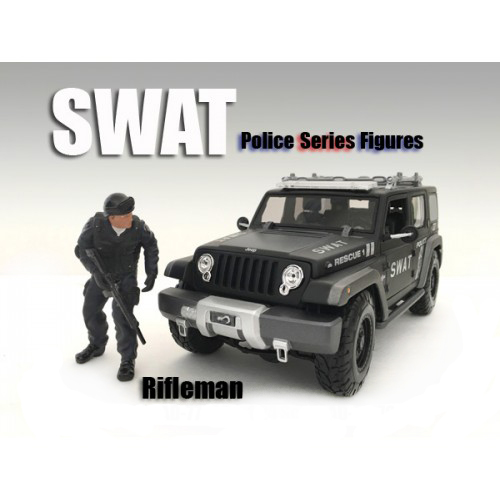 Swat Team Rifleman Figure For 124 Scale Models By American Diorama