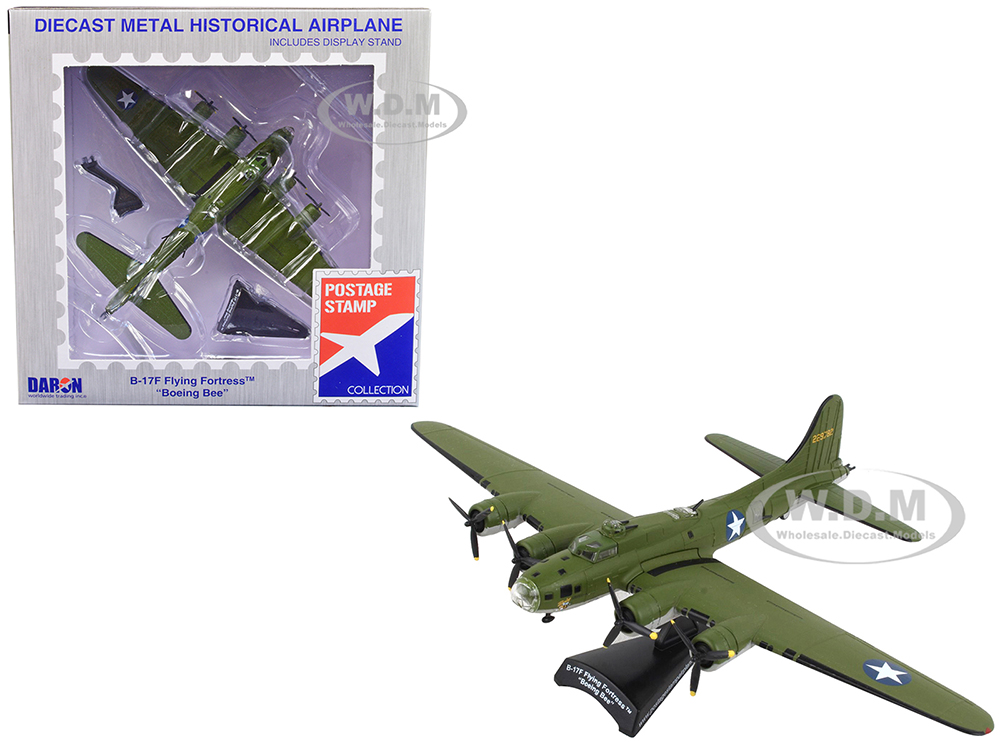 Boeing B-17F Flying Fortress Bomber Aircraft Boeing Bee United States Army Air Corps 1/155 Diecast Model Airplane by Postage Stamp