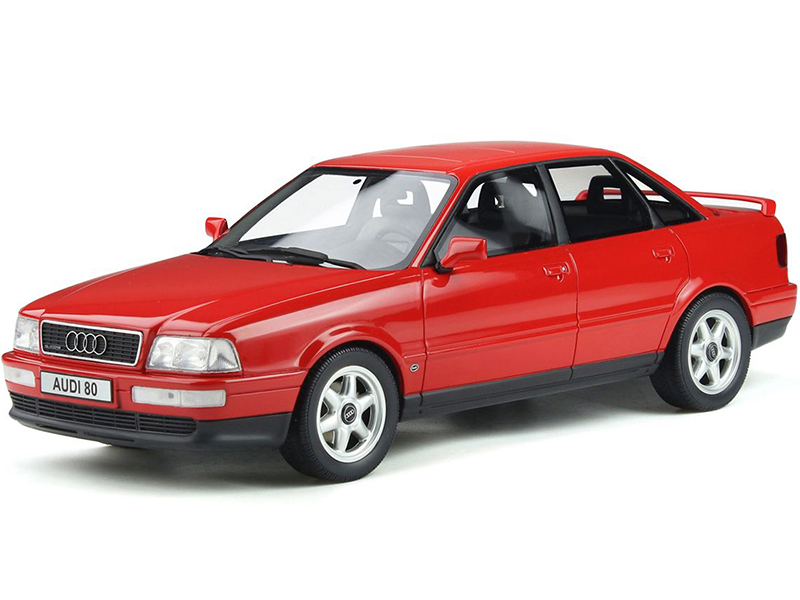 Audi 80 Quattro Competition Laser Red Limited Edition to 3000 pieces Worldwide 1/18 Model Car by Otto Mobile