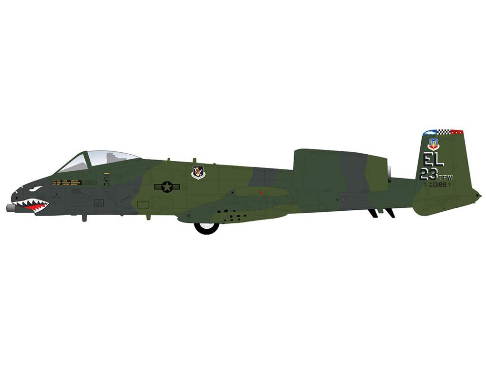 A-10A Thunderbolt II 80-0186 23rd TFW King Fahd Intl. Aiport Feb 1991 1/72 Diecast Model by Hobby Master