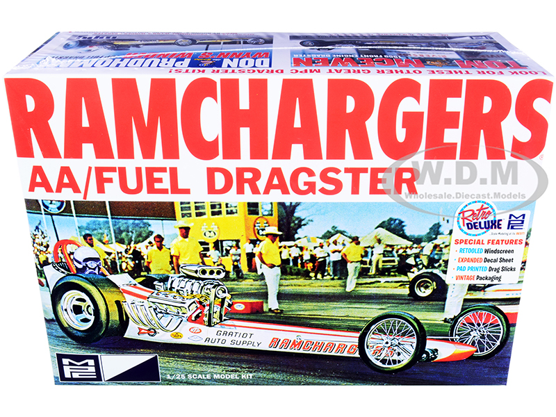 Skill 2 Model Kit Ramchargers AA/Fuel Dragster 1/25 Scale Model by MPC