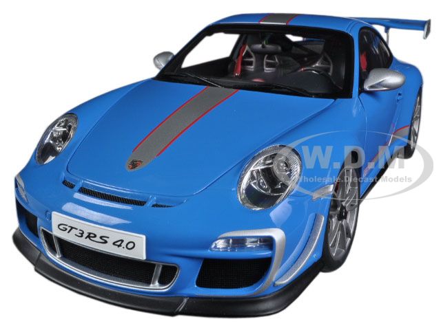 Porsche 911 (997) Gt3 Rs 4.0 Blue 1/18 Diecast Car Model By Autoart