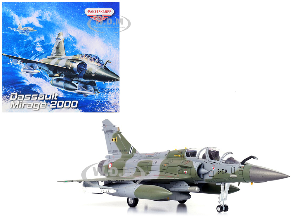 Dassault Mirage 2000D Fighter Plane Camouflage "French Air Force  650 Arme de lAir" with Missile Accessories "Wing" Series 1/72 Diecast Model by Panz