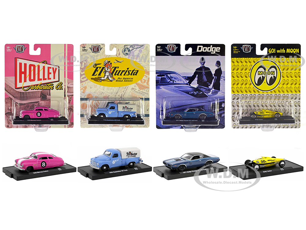 Auto-Drivers Set of 4 pieces in Blister Packs Release 99 Limited Edition to 9600 pieces Worldwide 1/64 Diecast Model Cars by M2 Machines