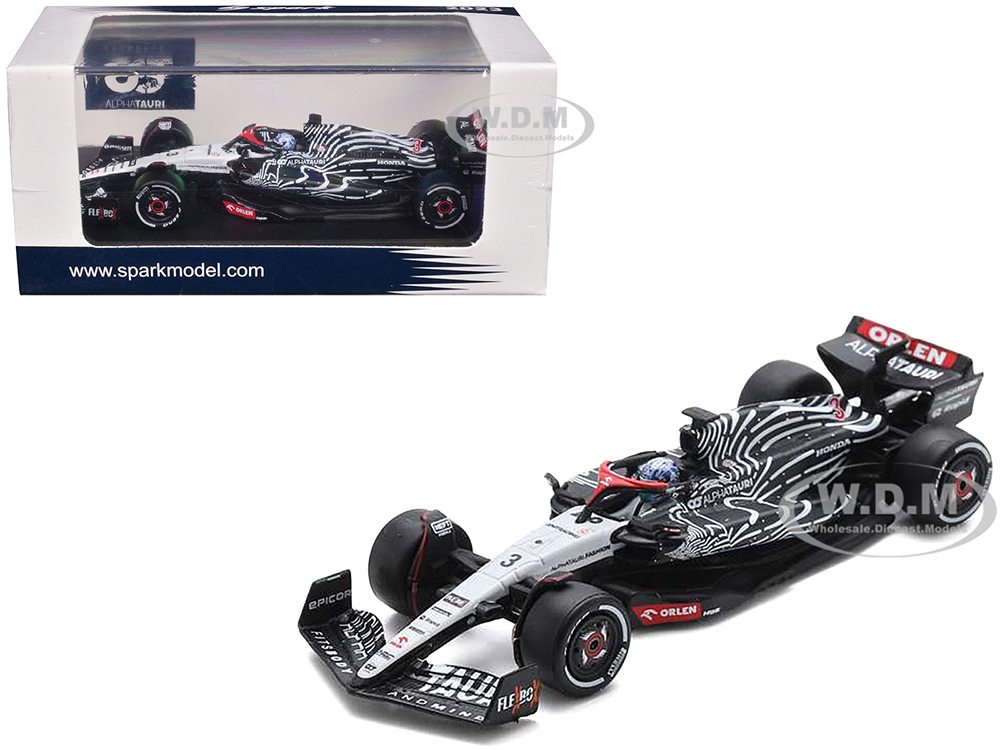 AlphaTauri AT04 #3 Daniel Ricciardo Formula One F1 Las Vegas GP (2023) 1/64 Diecast Model Car by Spark