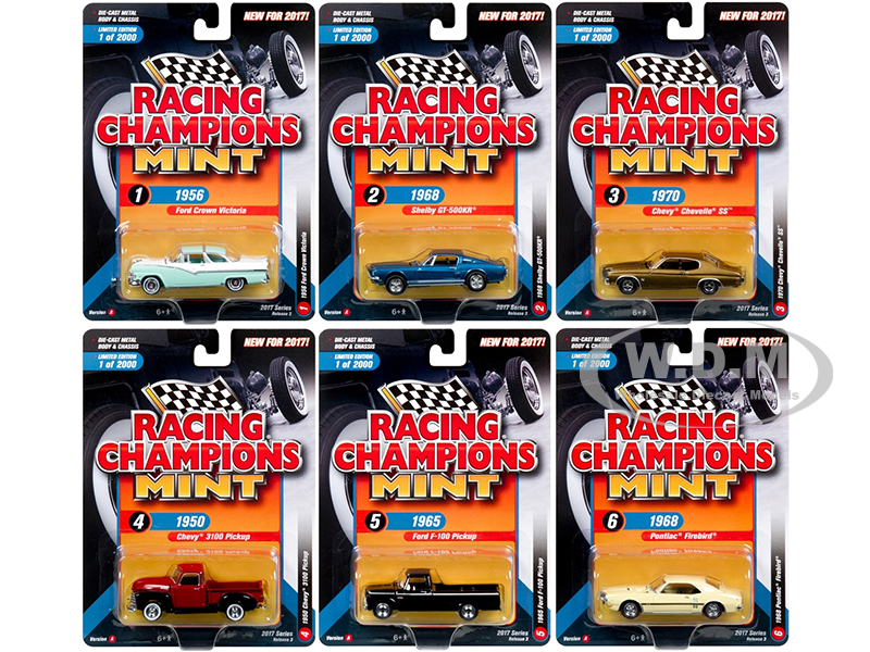 2017 Mint Release 3 Set A Set of 6 Cars 1/64 Diecast Model Cars by Racing Champions