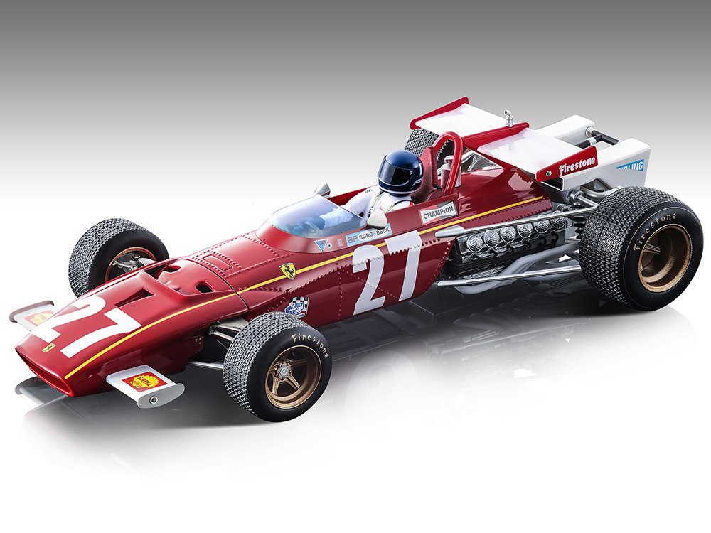 Ferrari 312B 27 Jacky Ickx "Formula One F1 Belgian GP" (1970) with Driver Figure "Mythos Series" Limited Edition to 75 pieces Worldwide 1/18 Model Ca
