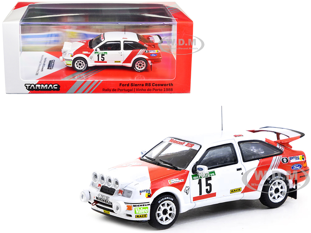 Ford Sierra RS Cosworth #15 Carlos Sainz - Luis Moya Rally de Portugal - Vinho do Porto (1988) Hobby64 Series 1/64 Diecast Model Car by Tarmac Works