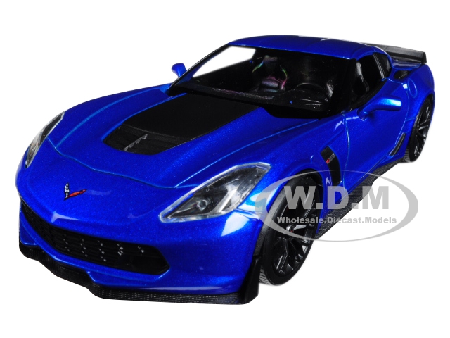 Image of 2017 Chevrolet Corvette Z06 Blue 1/24 - 1/27 Diecast Model Car by Welly