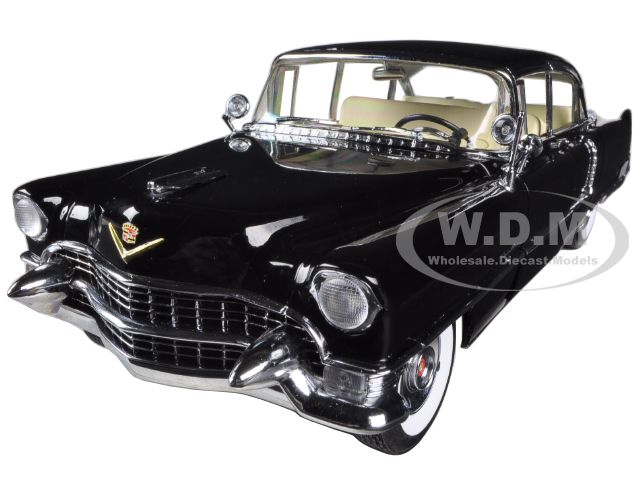 Image of 1955 Cadillac Fleetwood Series 60 Special Black 1/18 Diecast Car Model by Greenlight