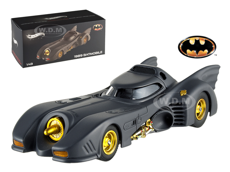 1989 Movie Batmobile Elite Edition 1/43 Diecast Model Car By Hotwheels