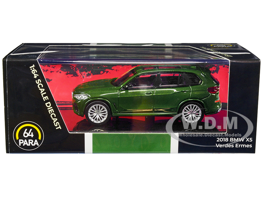2018 BMW X5 Verde Ermes Green Metallic with Sunroof 1/64 Diecast Model Car by Paragon Models