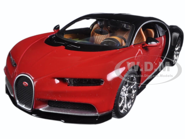 Bugatti Chiron Red / Black 1/24 Diecast Model Car by Maisto