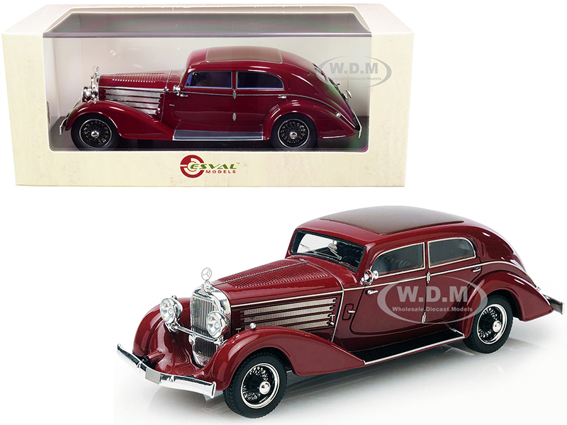 Image of 1932 Austro Daimler ADR 8 Alpine Sedan Maroon Limited Edition to 250 pieces Worldwide 1/43 Model Car by Esval Models