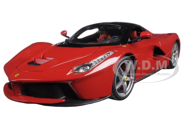 Image of Ferrari LaFerrari F70 Red with Black Top "Signature Series" 1/18 Diecast Model Car by Bburago