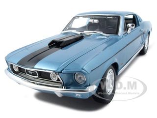 1968 Ford Mustang CJ Cobra Jet Blue 1/18 Diecast Model Car by Maisto
