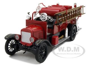 1926 Ford Model T Fire Engine Red and Black 1/32 Diecast Model by Signature Models