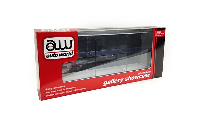 6 Car Interlocking Collectible Display Show Case For 1/64 Scale Model Cars By Autoworld