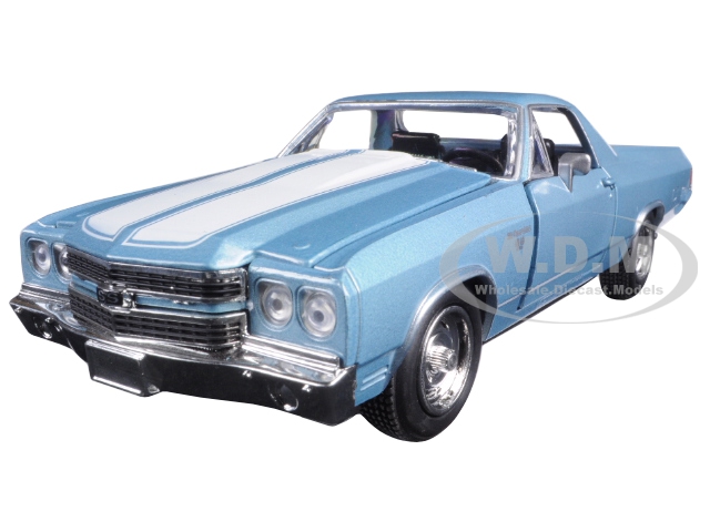 1970 Chevrolet El Camino Ss Blue 1/24 Diecast Model Car By New Ray