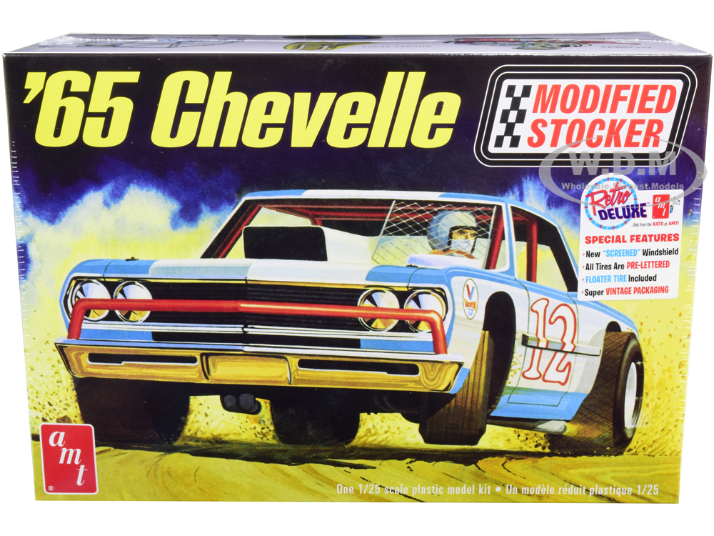 Skill 2 Model Kit 1965 Chevrolet Chevelle Modified Stocker 1/25 Scale Model by AMT
