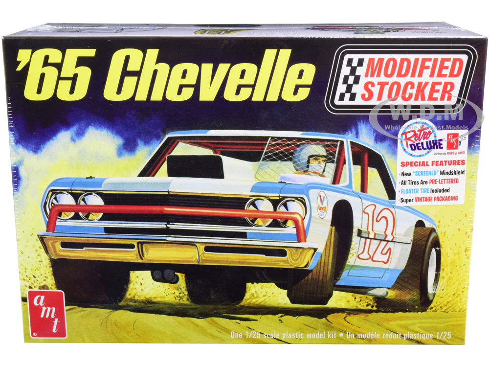 Skill 2 Model Kit 1965 Chevrolet Chevelle Modified Stocker 1/25 Scale Model By Amt