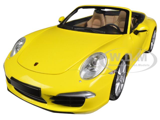 2012 Porsche 911 Carrera S Cabrio (991) Yellow Limited To 750pc 1/18 Diecast Car Model By Minichamps