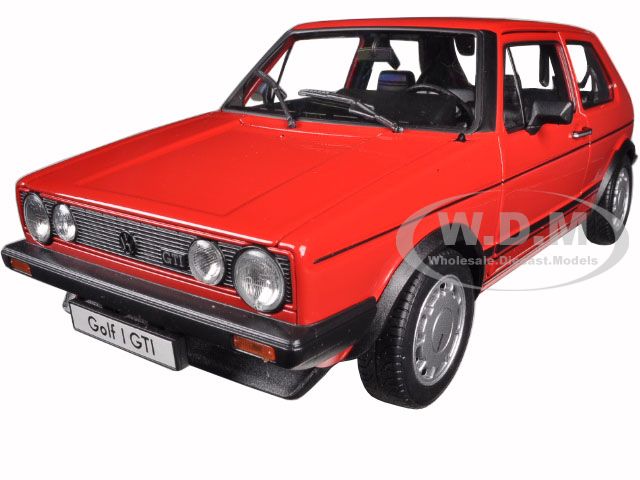 Volkswagen Golf 1 Gti Red 1/18 Diecast Model Car By Welly