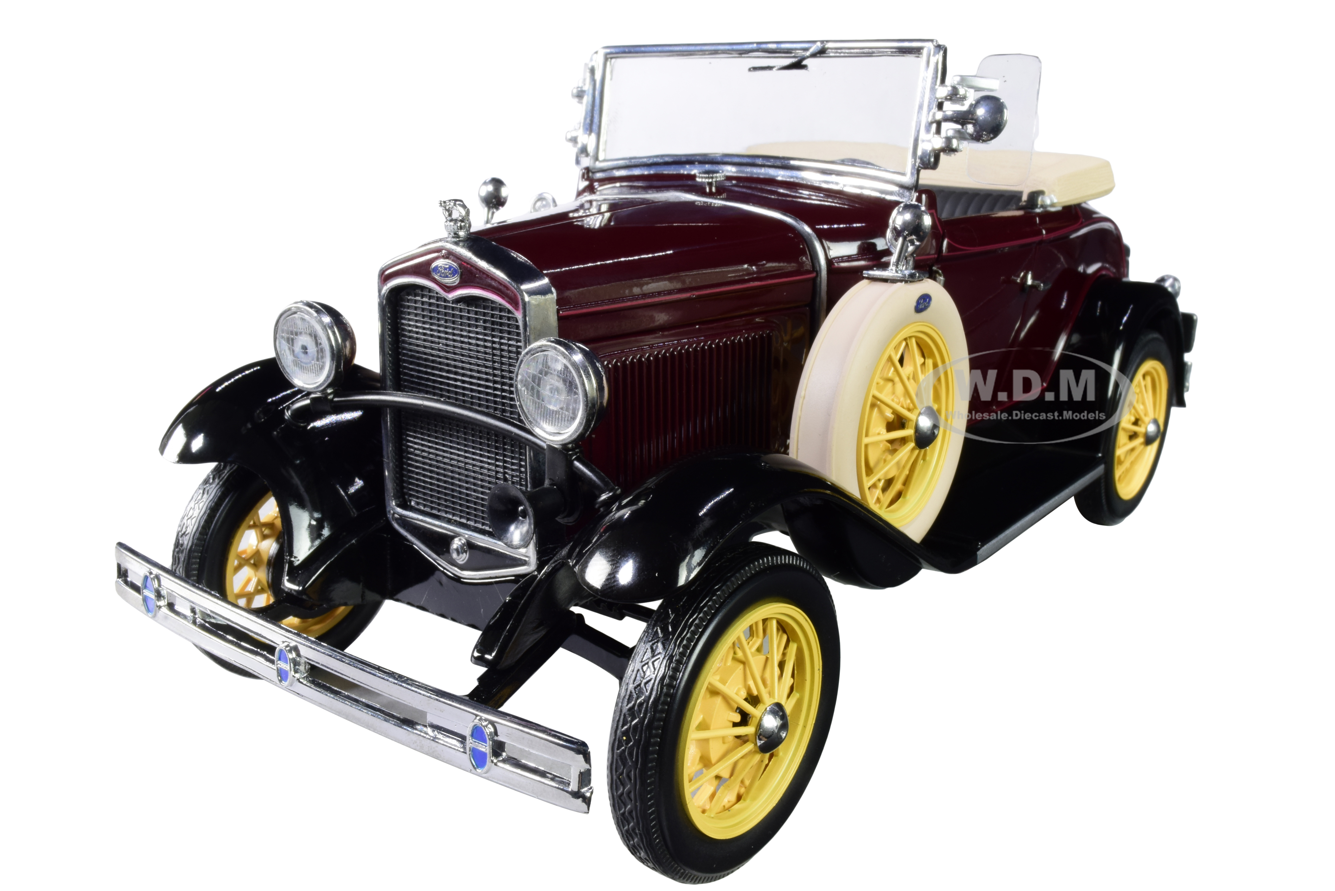 Image of 1931 Ford Model A Roadster Ford Maroon 1/18 Diecast Model Car by SunStar