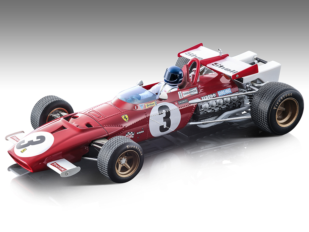 Ferrari 312B 3 Jacky Ickx Winner "Formula One F1 Mexican GP" (1970) with Driver Figure "Mythos Series" Limited Edition to 90 pieces Worldwide 1/18 Mo